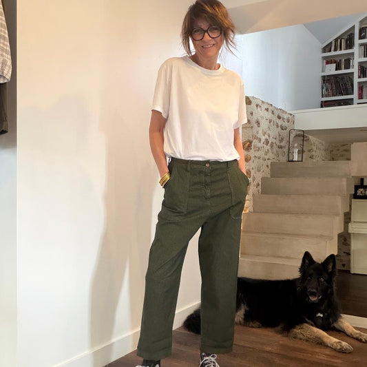 Pantalon Mia kaki clair