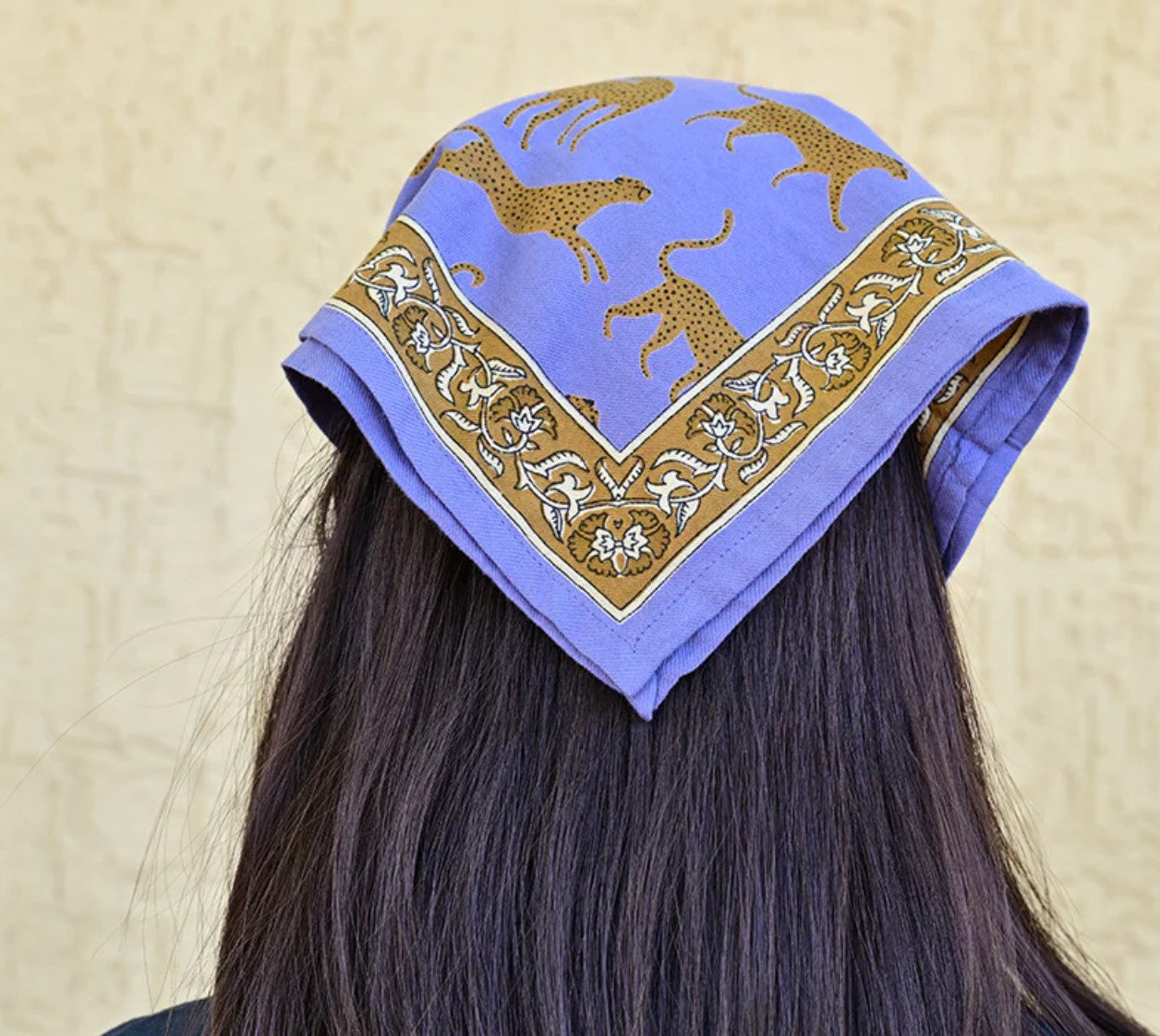 Petit foulard FAUVE Bleu horizon