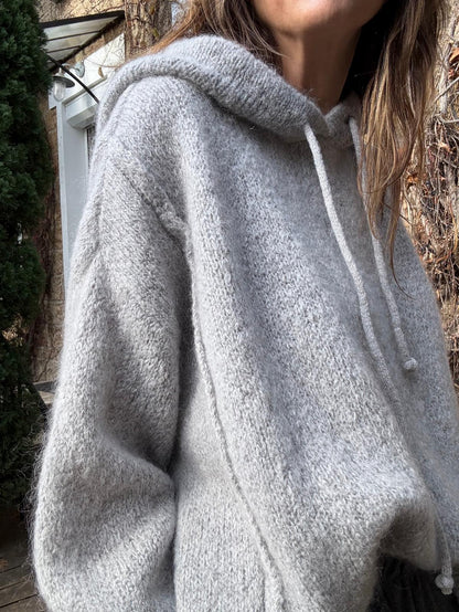 Pull à capuche Lola - gris ou écru