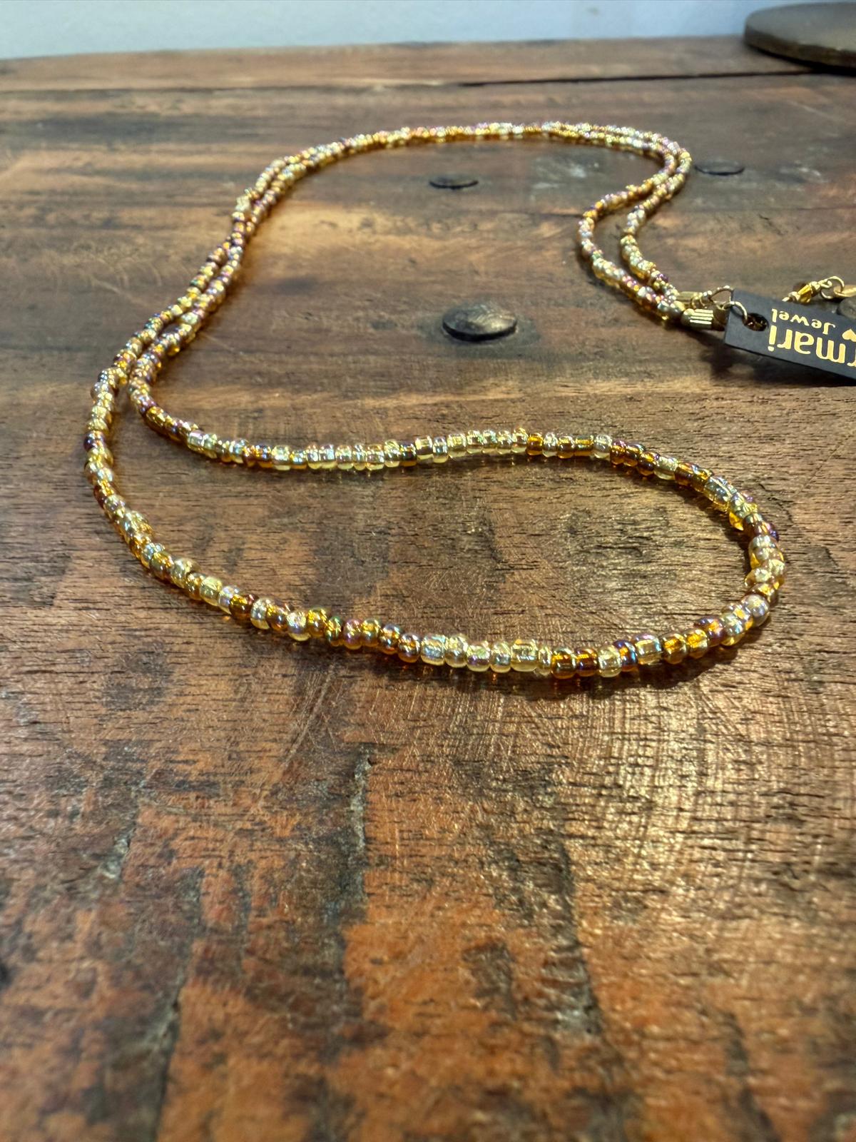 Bracelet/sautoir Riviera Mix or mordoré