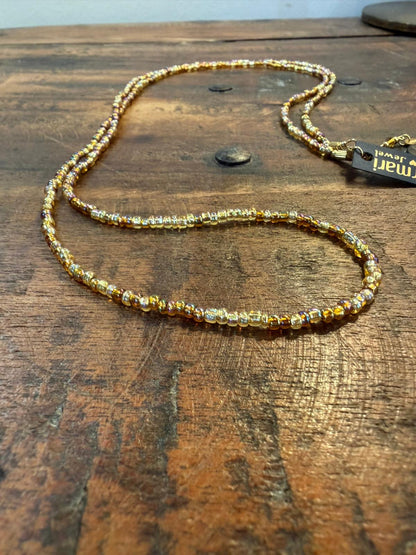 Bracelet/sautoir Riviera Mix or mordoré