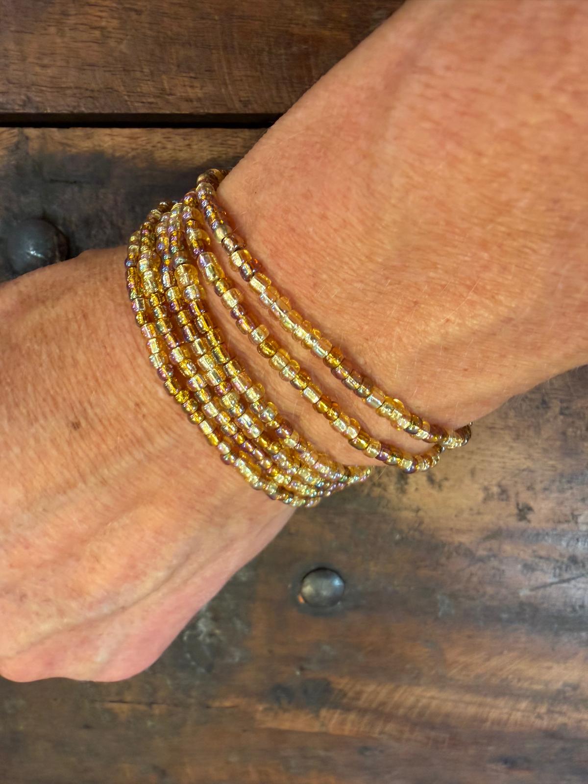 Bracelet/sautoir Riviera Mix or mordoré