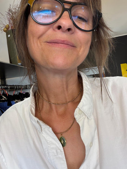Sautoir Joan kaki