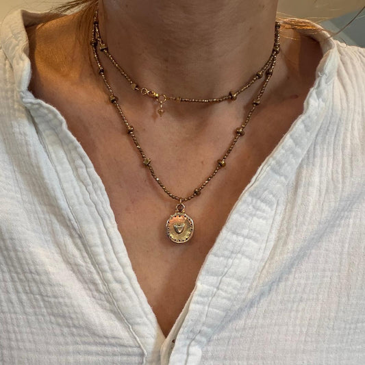 Sautoir Talisman doré