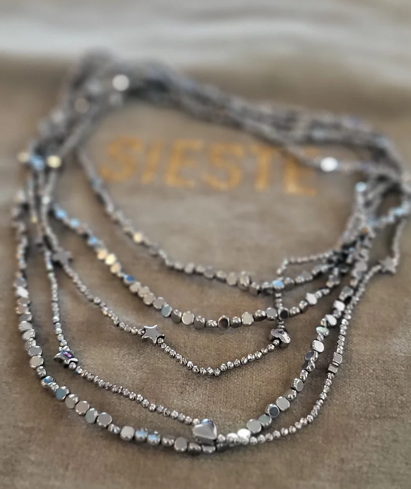 Brigitte gold or silver necklace - Le Monde est Stone