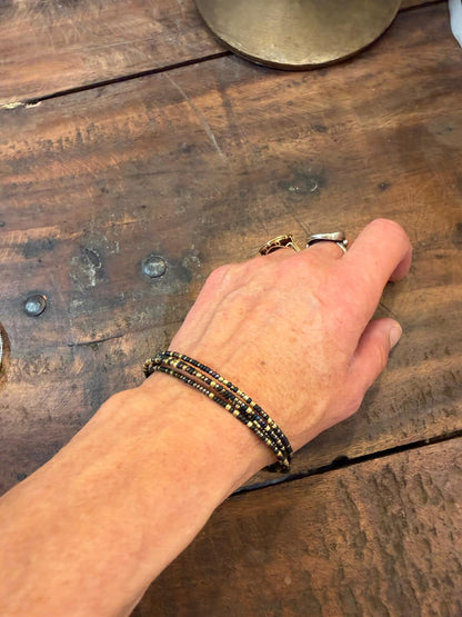 Bracelet Indreni thin mix 001 noir