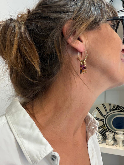 Boucles d'oreilles Themis rosewood - Kharmari