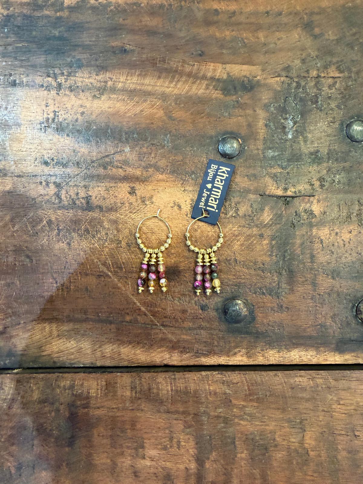 Boucles d'oreilles Themis rosewood - Kharmari