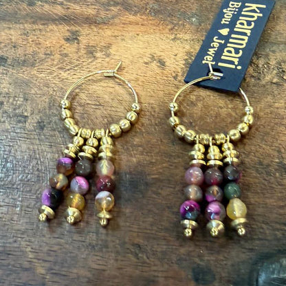 Boucles d'oreilles Themis rosewood - Kharmari