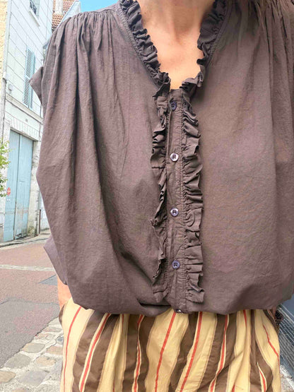 Chemise Yda chocolat - Margot Paris