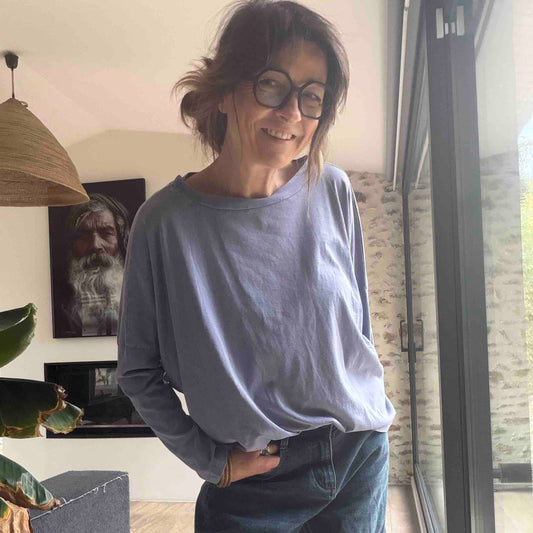 T-shirt Adèle manches longues - lilas