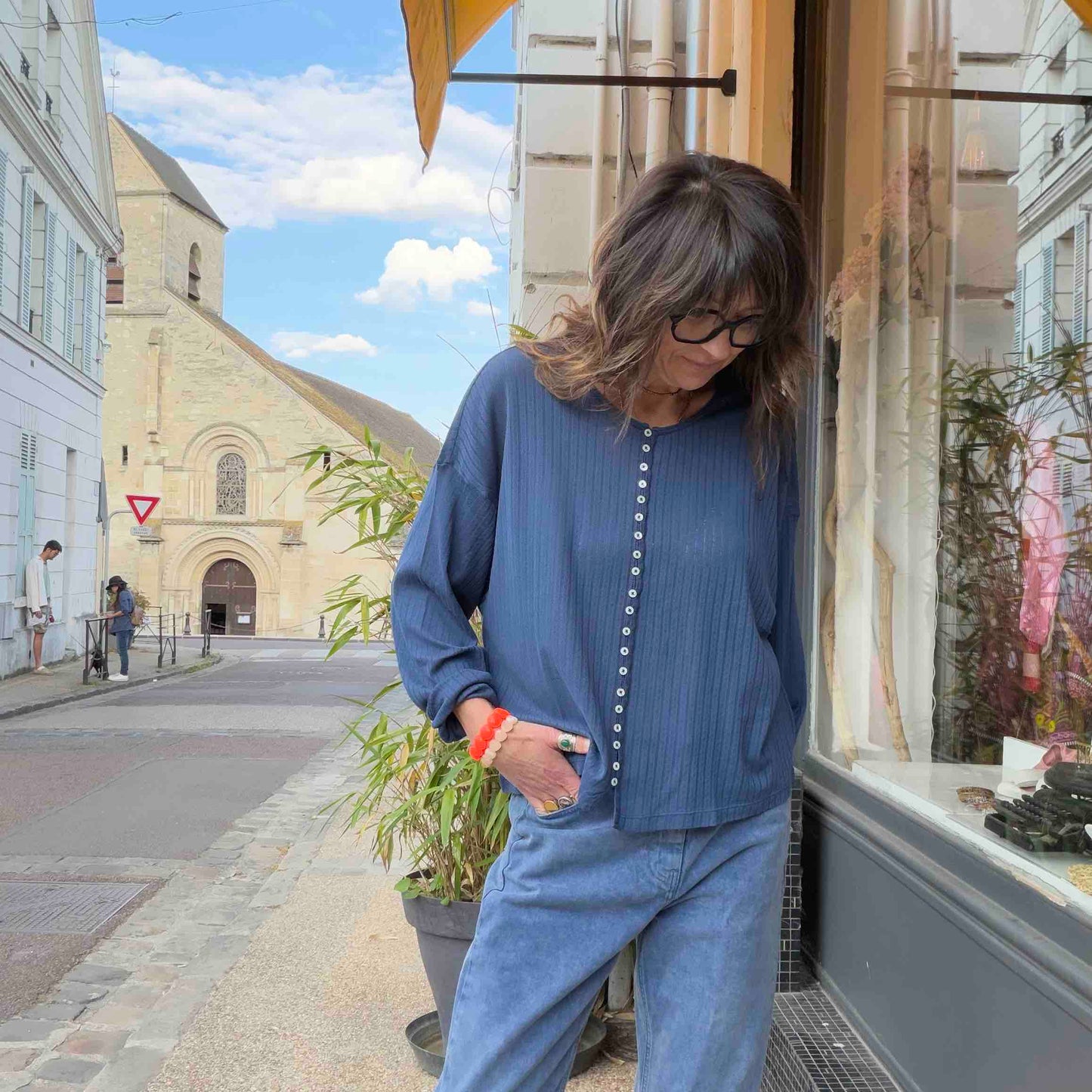 Audrey navy cardigan - Hod Paris