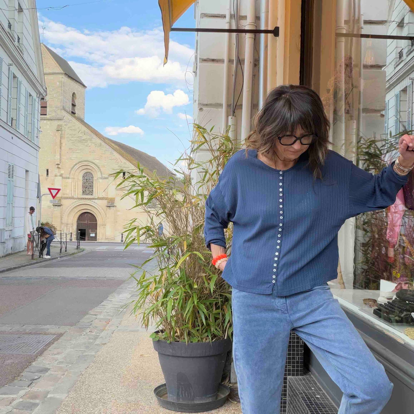 Audrey navy cardigan - Hod Paris