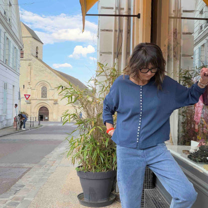 Audrey navy cardigan - Hod Paris
