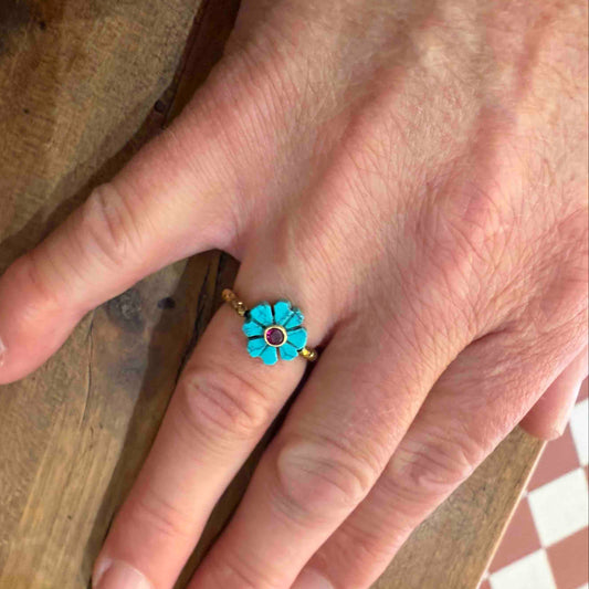 Bague mini-flower - Le Monde est Stone
