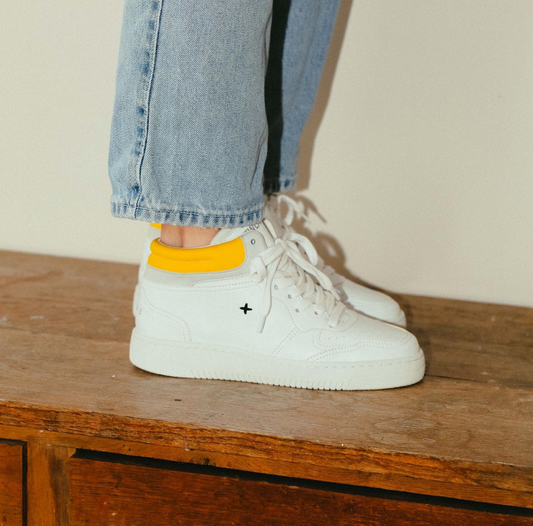 New Lab high top sneakers - MID yellow/white