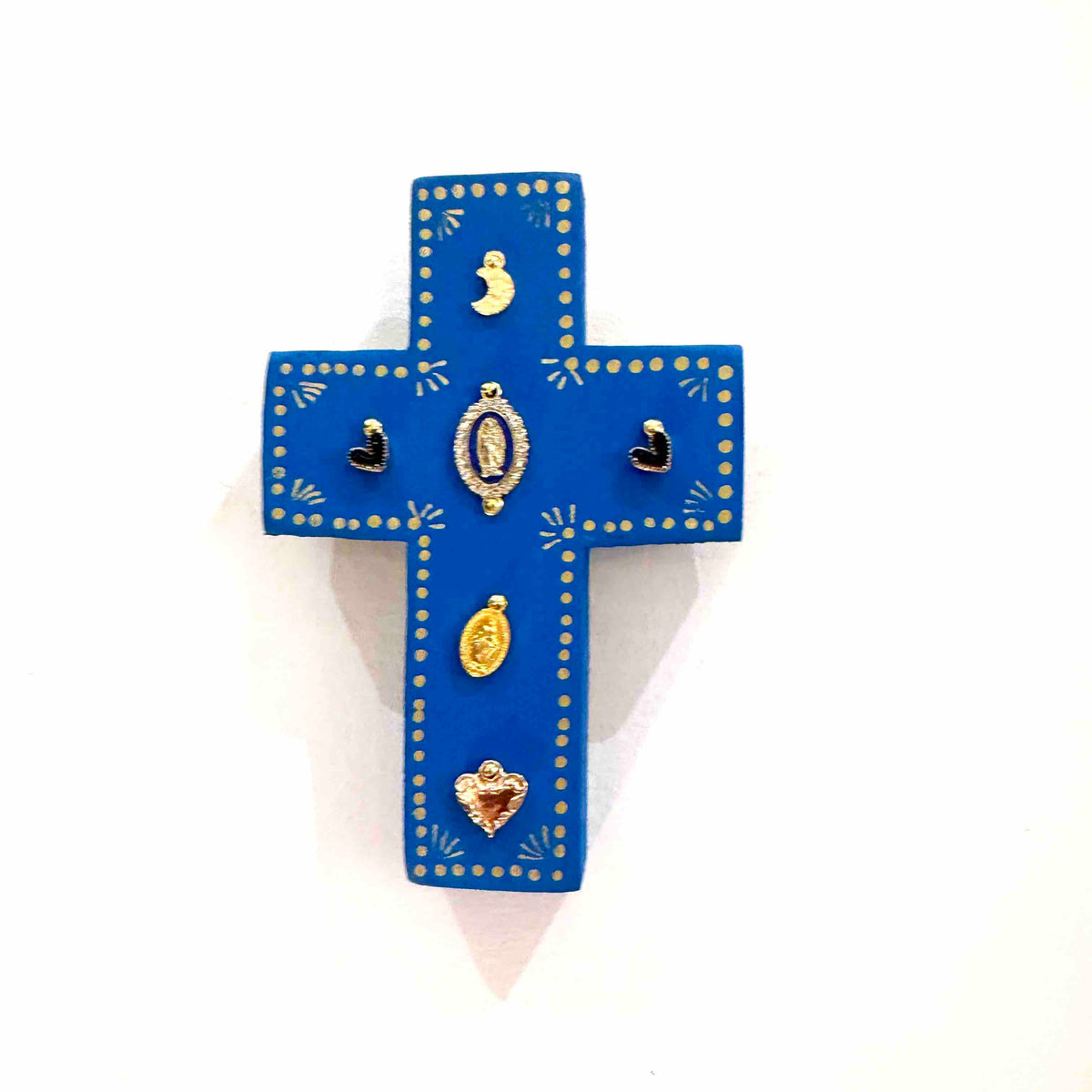 Grande croix en bois Garance x Virgile - Indigo