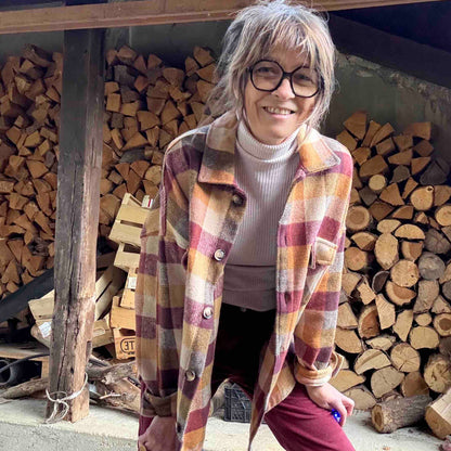 Sur-chemise à carreaux Blanche