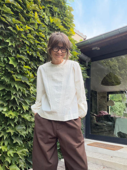 Blouse Clover - white sand