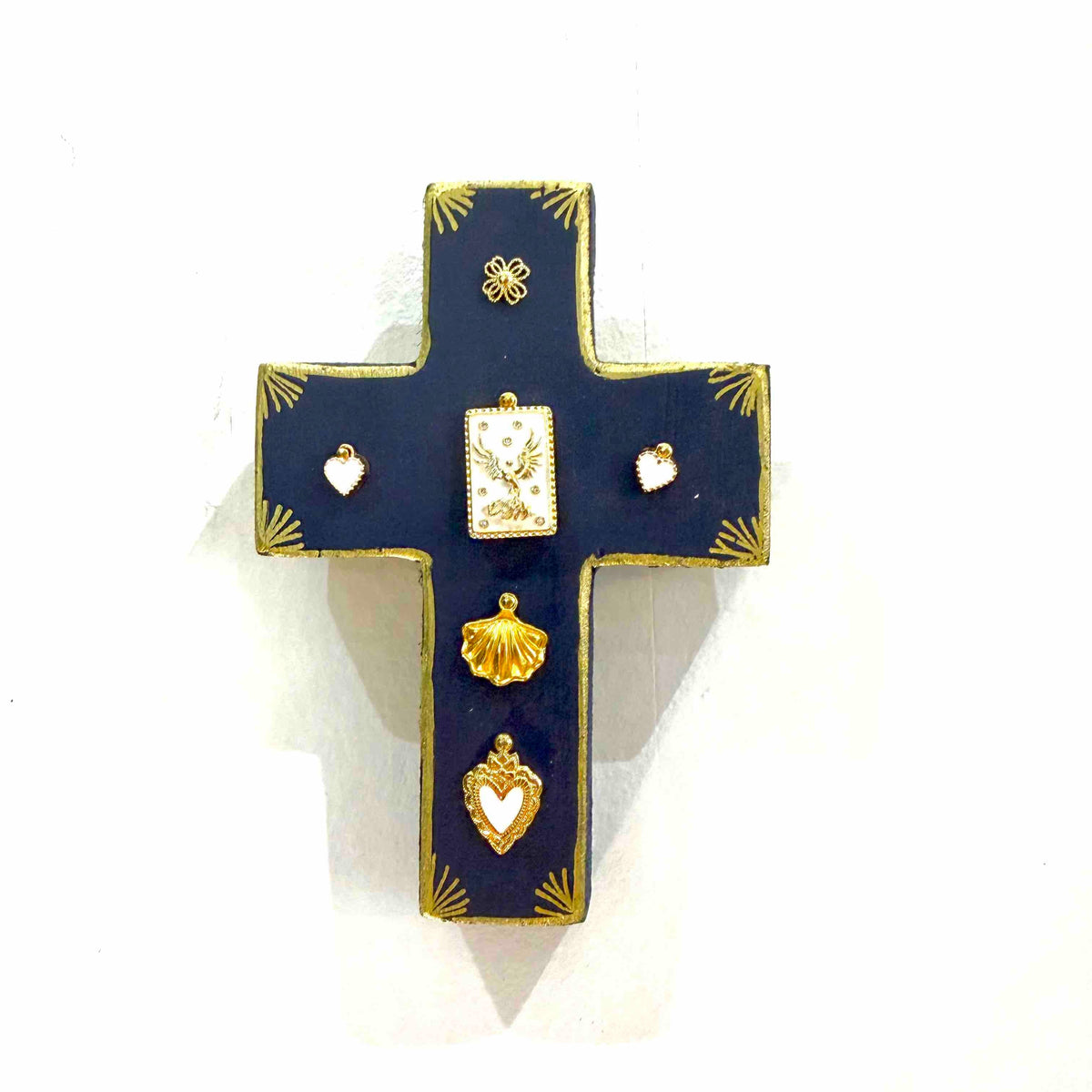 Grande croix en bois Garance x Virgile - Navy