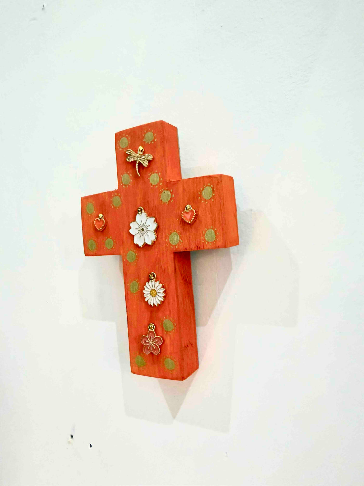 Grande croix en bois Garance x Virgile - Orange 3