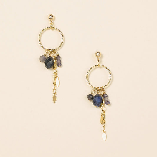 Boucles d'oreilles Baia bleu