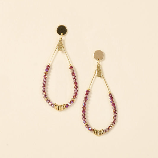 Boucles d'oreilles Bory bordeaux