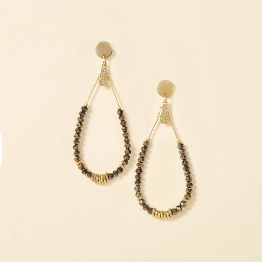 Boucles d'oreilles Bory marron