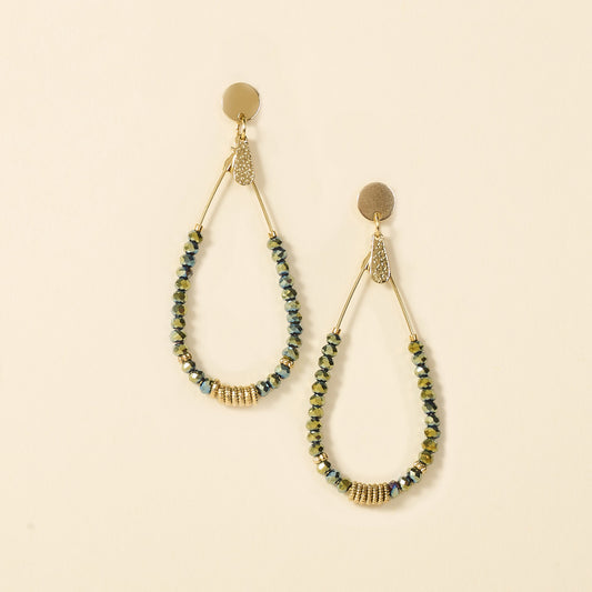 Boucles d'oreilles Bory vert