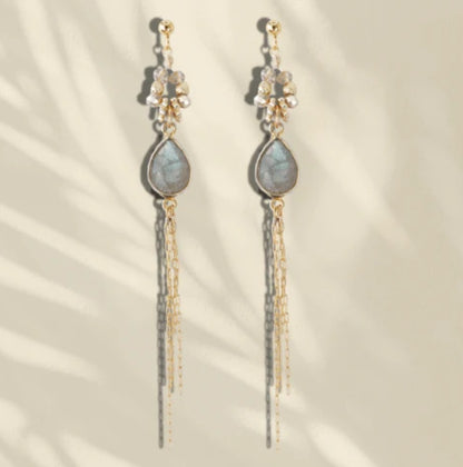 Boucles d'oreilles Ilana Labradorite
