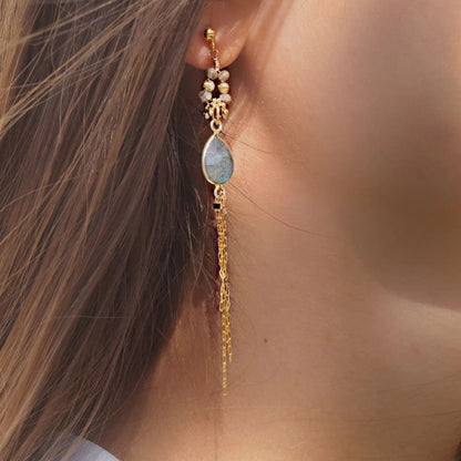Boucles d'oreilles Ilana Labradorite
