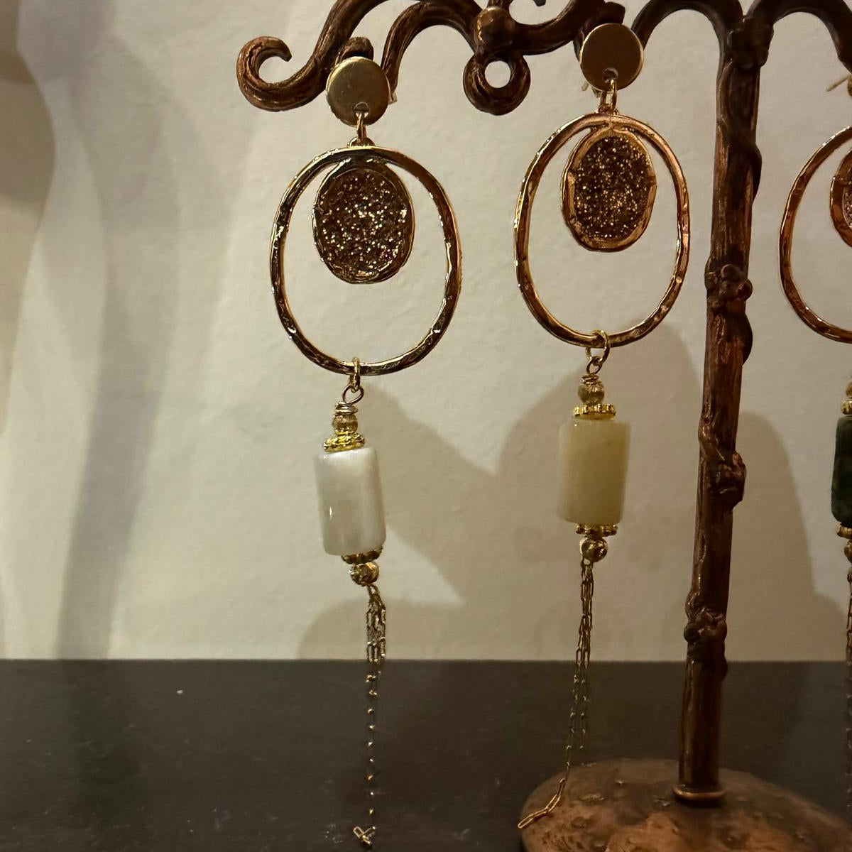 Boucles d'oreilles Leslie pierre de lune