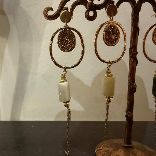 Boucles d'oreilles Leslie pierre de lune