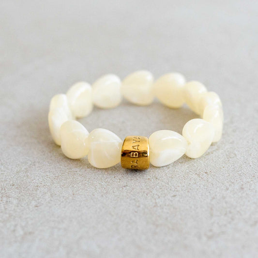Parabaya Cream Heart Bracelet