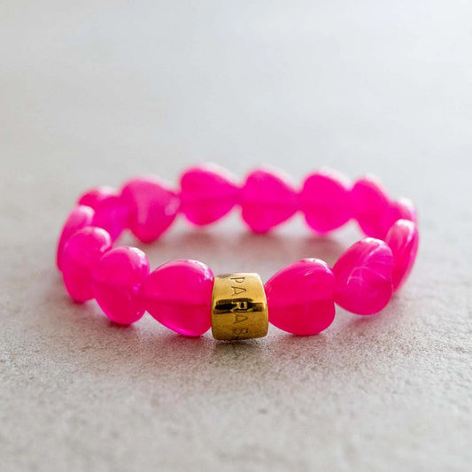 Bracelet Parabaya Coeur fraise