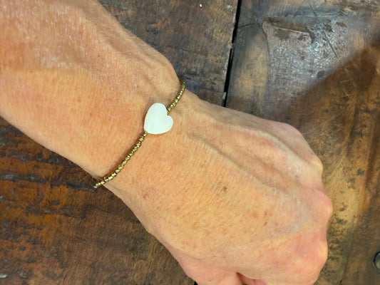 Bracelet doré coeur