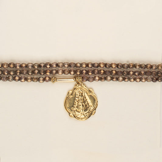 Bracelet élastique Hima terracotta