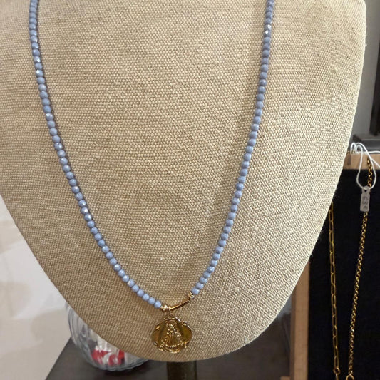 Bracelet élastique Hima bleu glacier