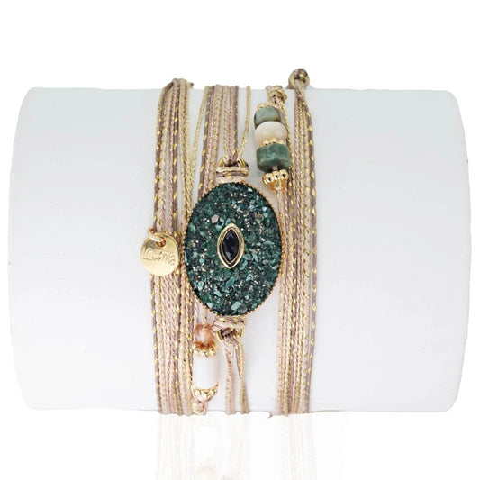 Bracelet Médaille Météore fuschite