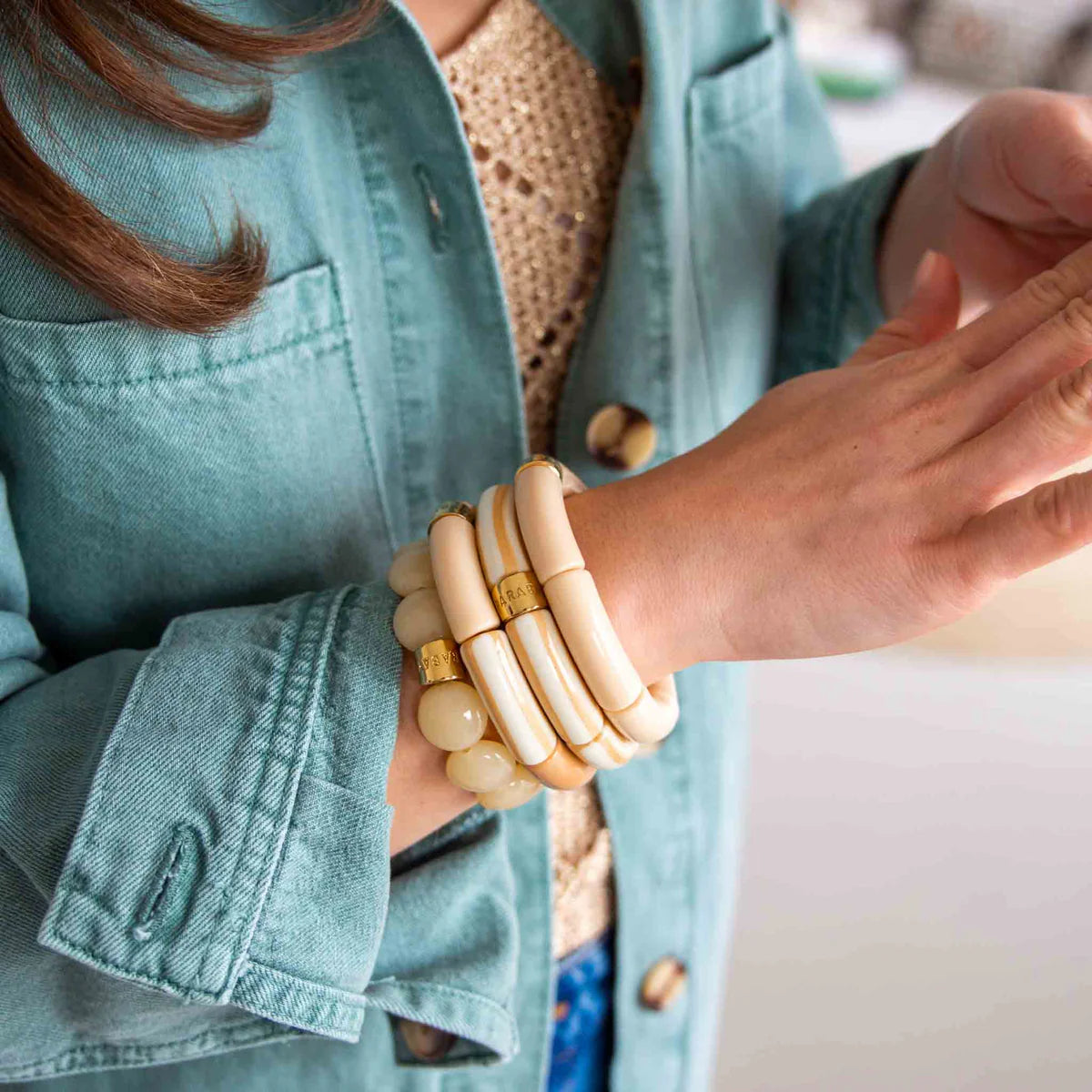 Bracelet Parabaya Riviera beige 1