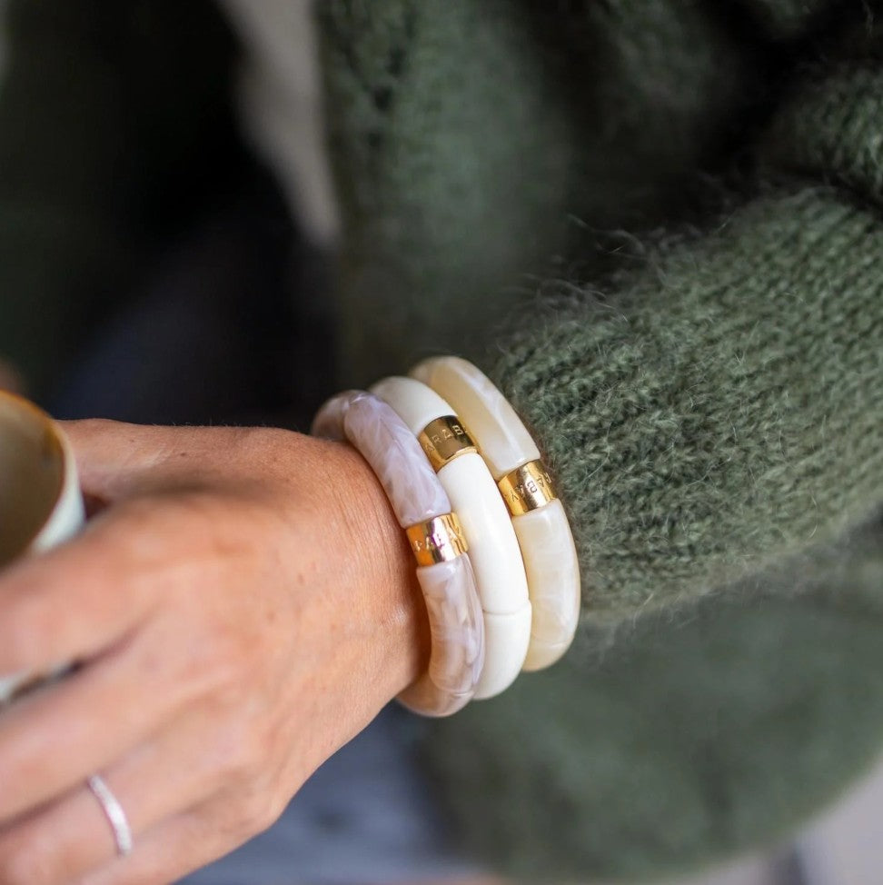 Bracelet Parabaya Pipoca crème mono 1