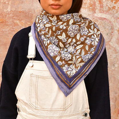Grand foulard Carthage Bleu