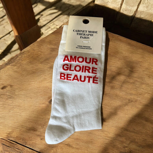 Chaussettes Amour gloire et beauté - Cabinet Mode Thérapie