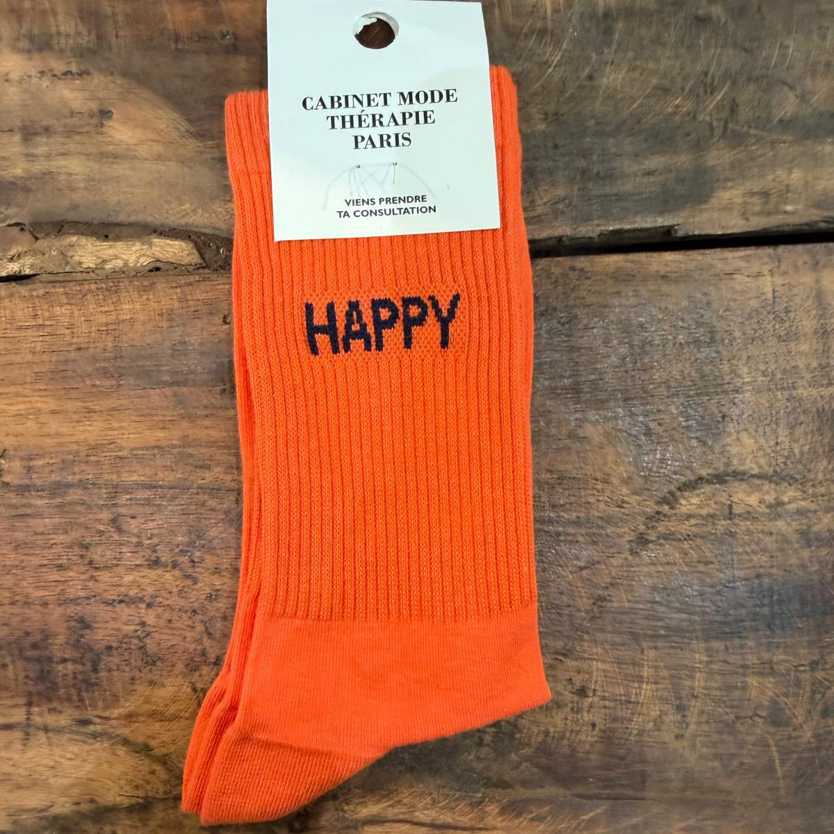 Chaussettes Happy orange