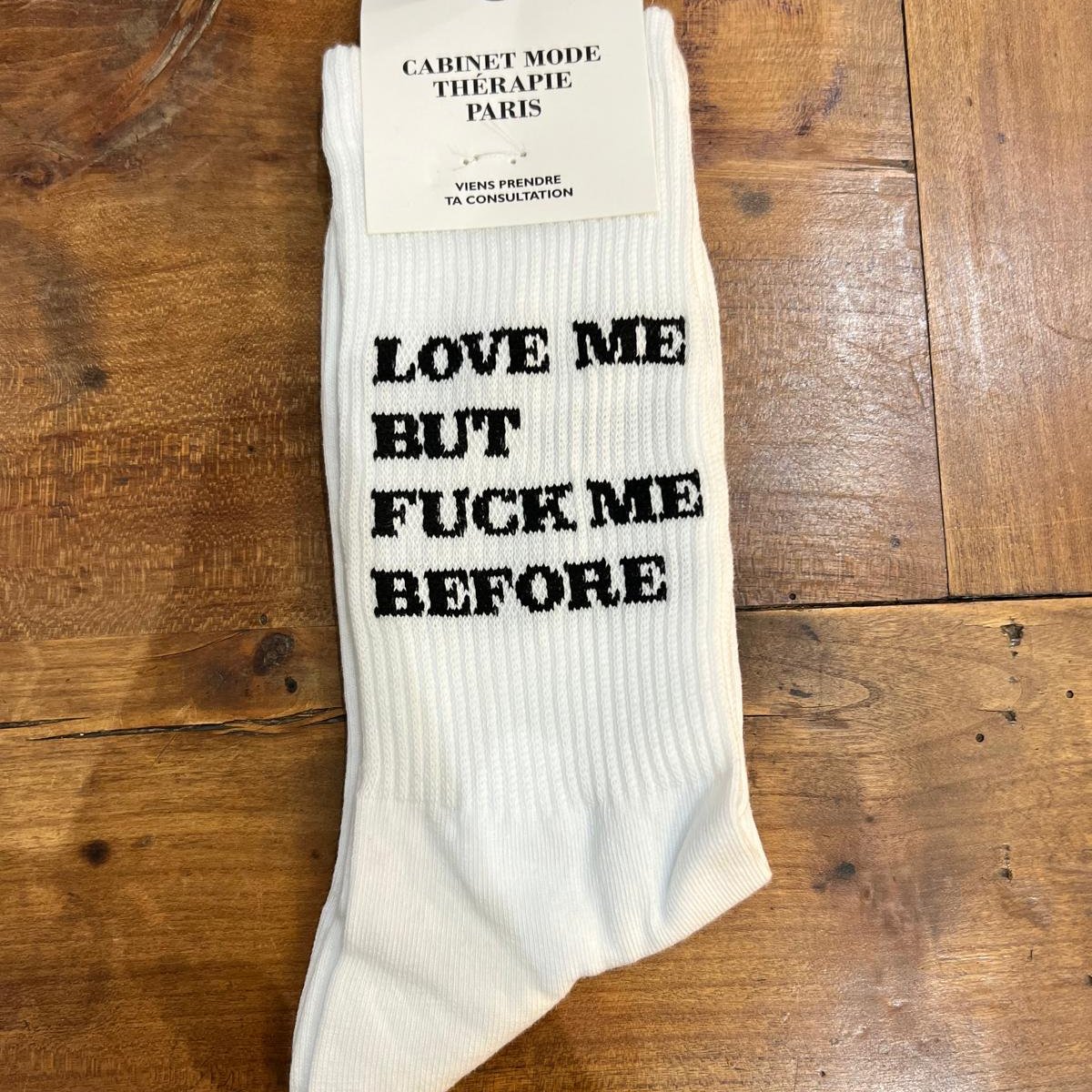 Chaussettes Love but fxck me before - Cabinet Mode Thérapie