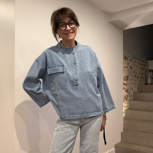 Chemise tunique en jean Brigitte