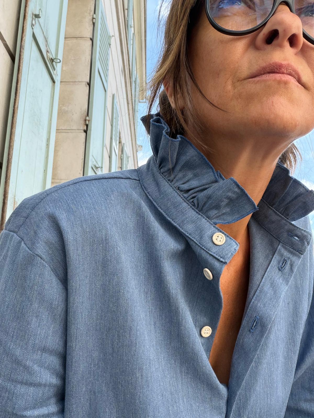 Chemise Cléo céleste - Hod Paris