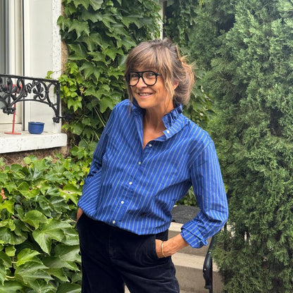 Chemise Cléo indigo stripe - Hod Paris