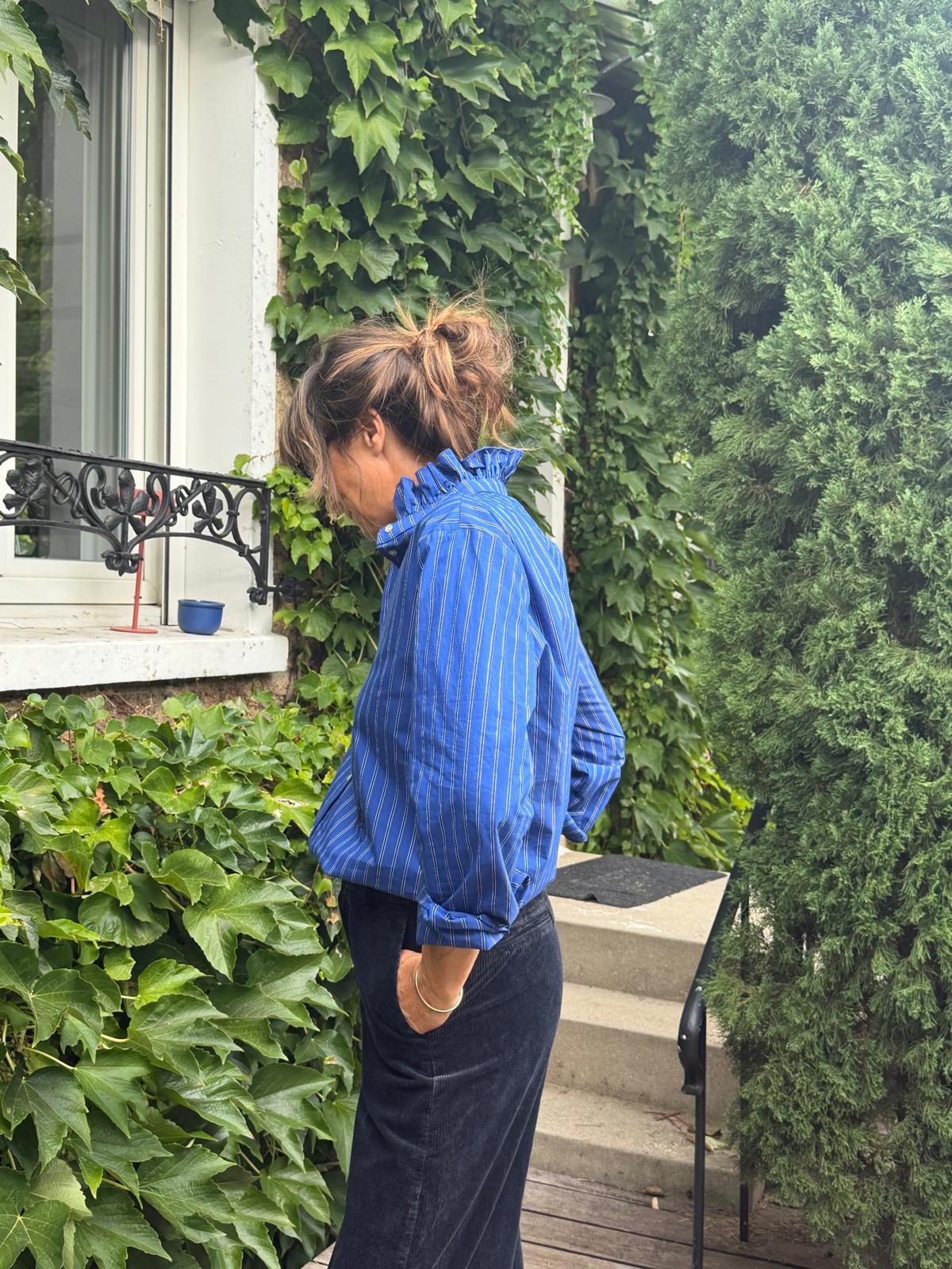 Chemise Cléo indigo stripe - Hod Paris