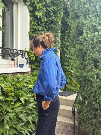 Chemise Cléo indigo stripe - Hod Paris